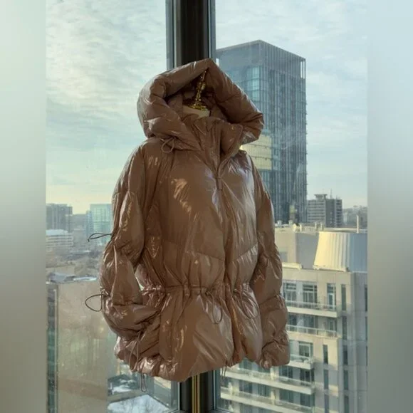 🆕 ALO YOGA 🧿 NWOT Stunner Puffer Jacket, Dusty Rose - Sz L / US 12 - 14 - Picture 4 of 15